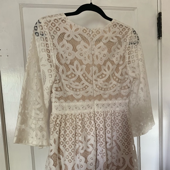 Vici- Can’t Help Falling in Love Lace Dress- White - Picture 3 of 6
